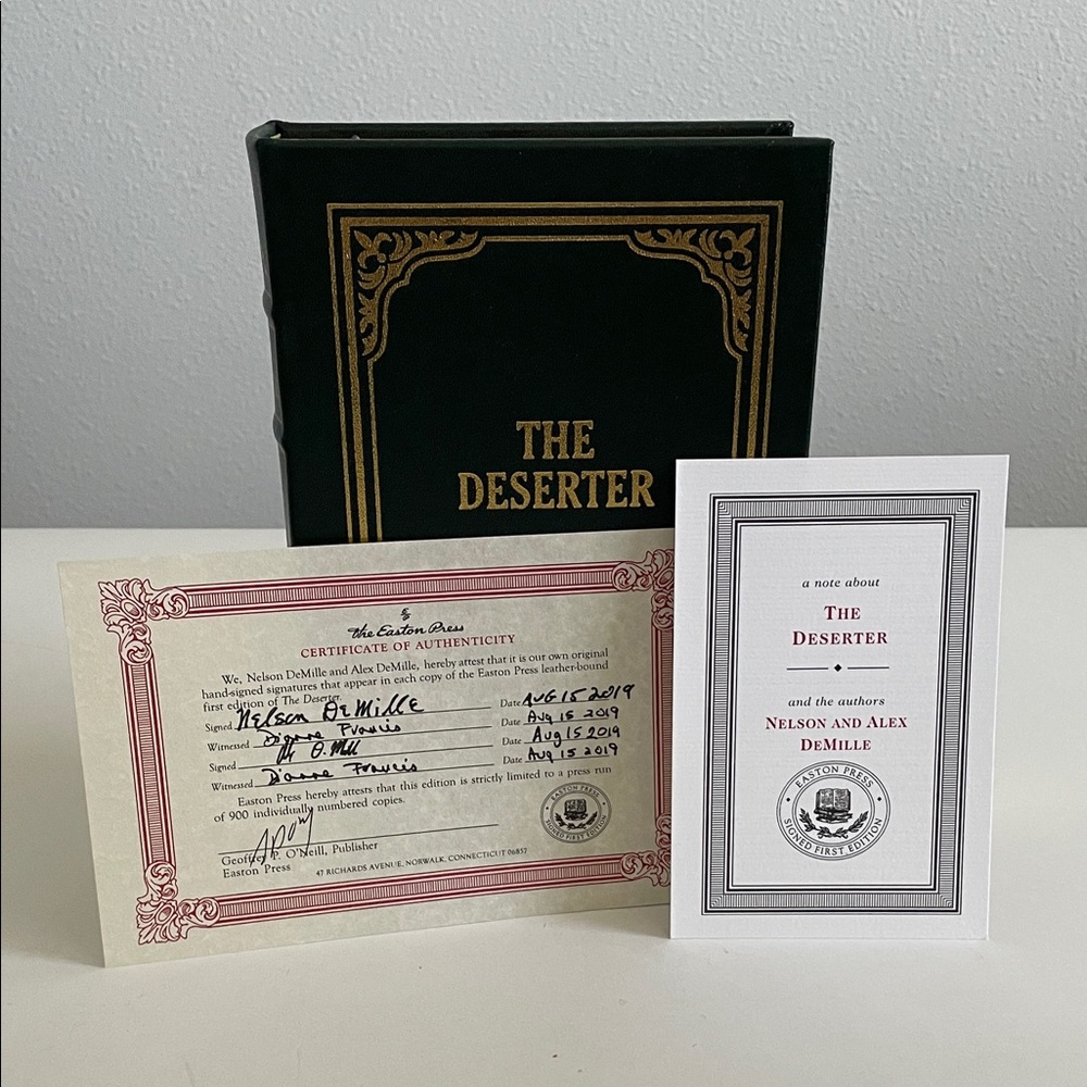 Easton Press The Deserter by Nelson DeMille and Alex DeMille Signed 1st Edition